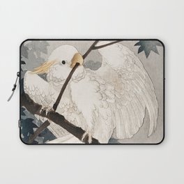 Cockatoo on a tree - Japanese vintage woodblock print Laptop Sleeve