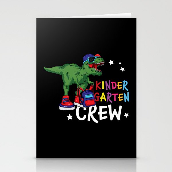 Kindergarten Crew Student Dinosaur Stationery Cards