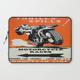 Vintage poster - Motorcycle Races Laptop Sleeve