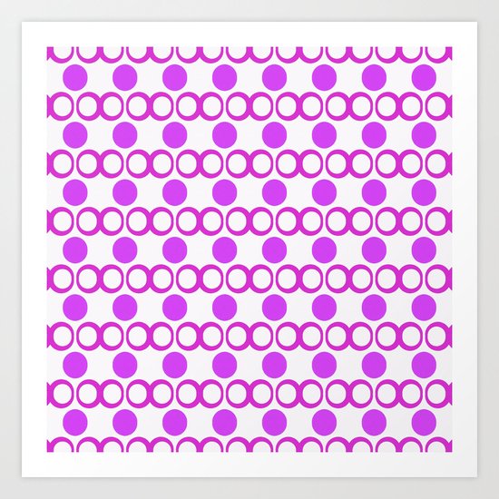 Retrocity in Grape Art Print