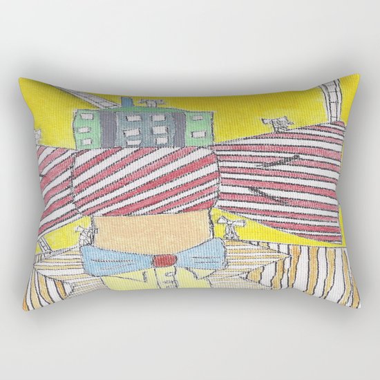 "Bows" Acrylic On Canvas Rectangular Pillow