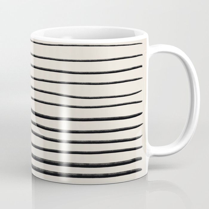 Black Horizontal Lines Coffee Mug