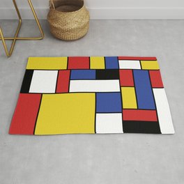 Mondrian Geometric Art Area & Throw Rug
