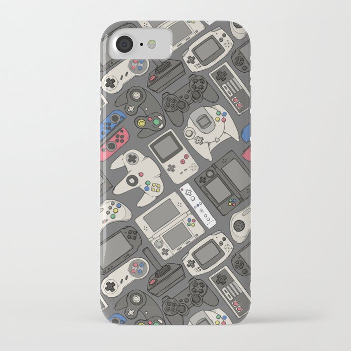 video game controllers in true colors iphone case
