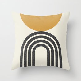 Mid century modern - half sun arch Throw Pillow