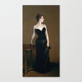 Portrait of Madame X by John Singer Sargent - Vintage Fine Art Oil Painting Canvas Print