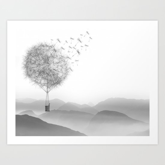 Dandelion Sketch Art Print