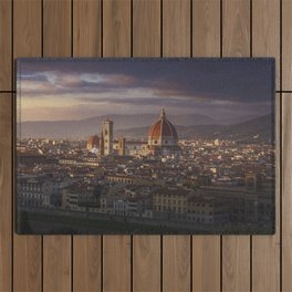 Florence Duomo Cathedral at Sunset Outdoor Rug