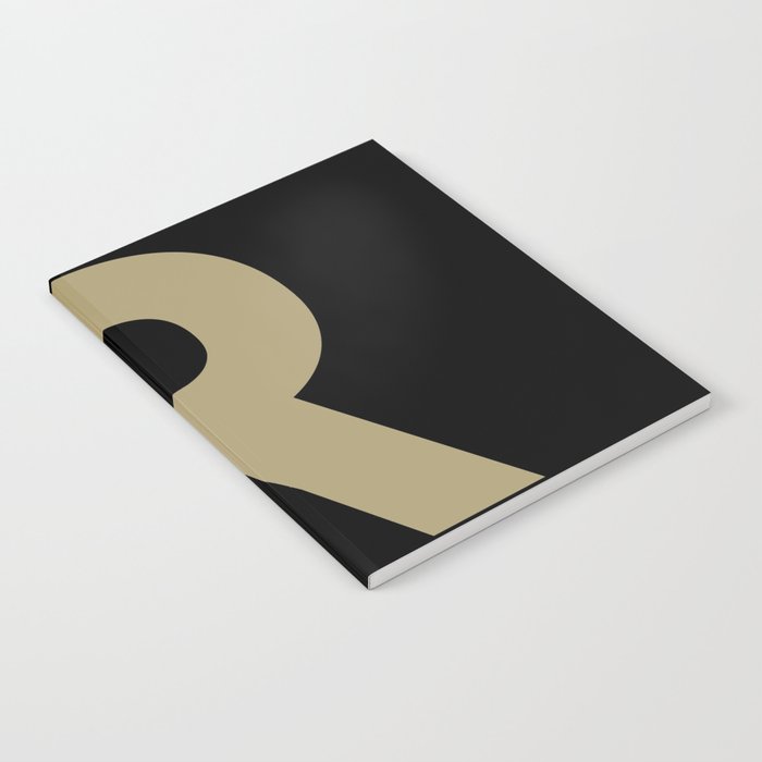 Letter R (Sand & Black) Notebook