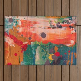 Colorful Abstract Painting Outdoor Rug
