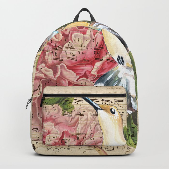Hummingbird Peony Song Backpack