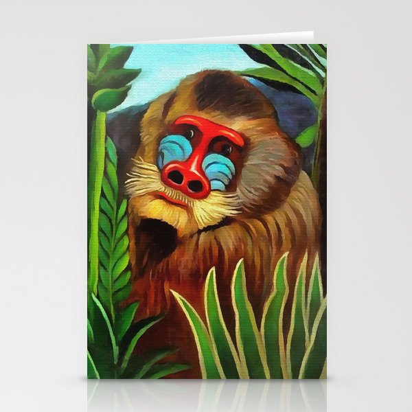 Henri Rousseau Mandrill In The Jungle Stationery Cards By