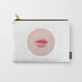 pink glossy lip circle #1 Carry-All Pouch
