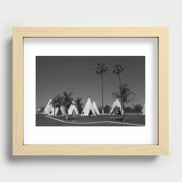 Route 66 - California Wigwam Motel 2007 #4 BW Recessed Framed Print