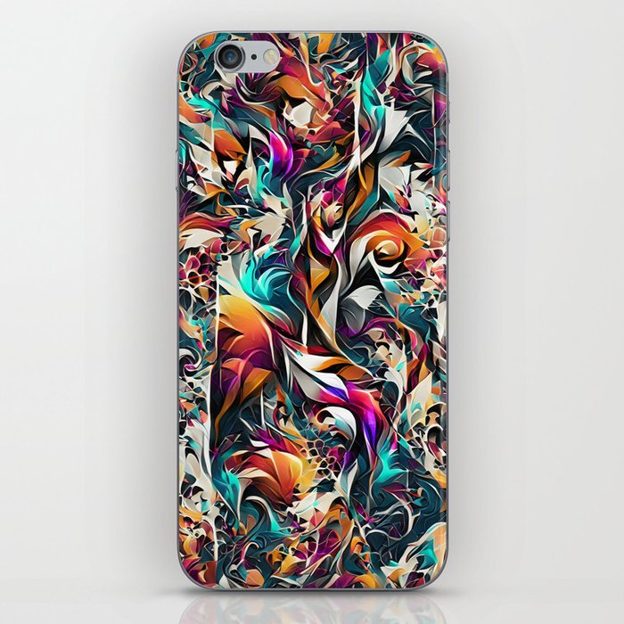 Unique Colorful Abstract Swirl Pattern iPhone Skin