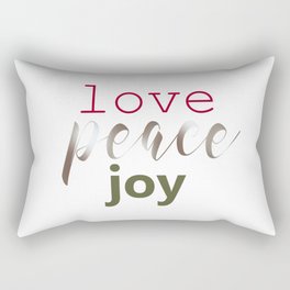 Love Peace Joy Rectangular Pillow