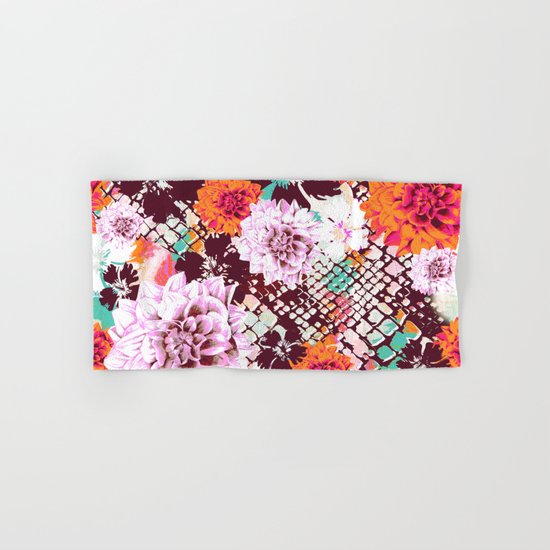 Croc Floral Hand & Bath Towel