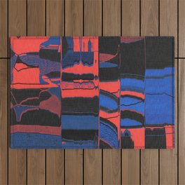 Red and blue II Outdoor Rug
