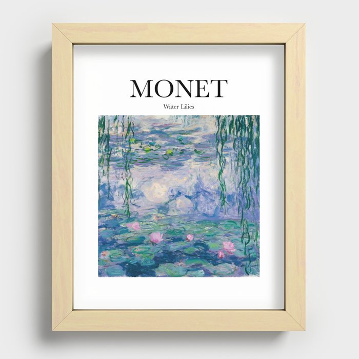 Monet - Water Lilies Recessed Framed Print