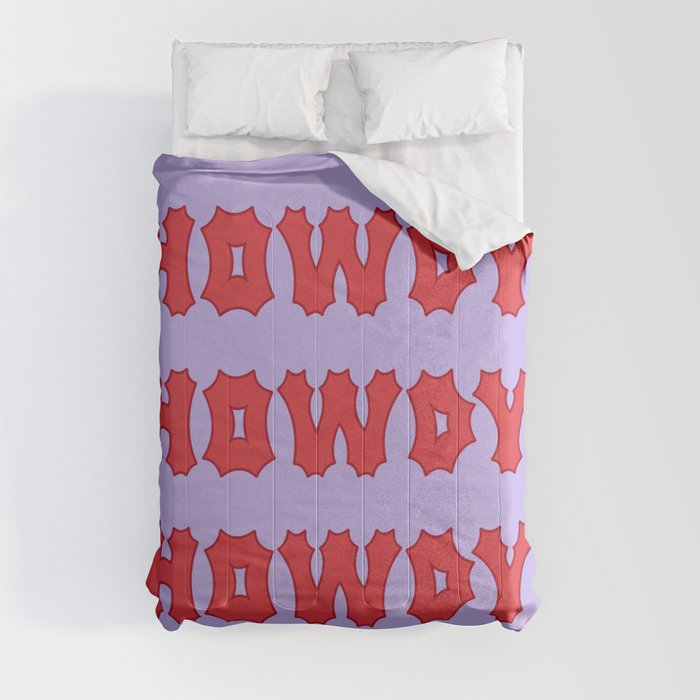 Gothic Cowgirl, Lavender and Red Comforter