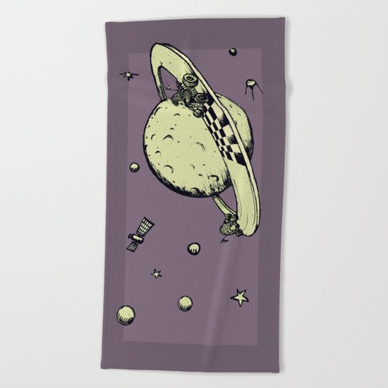 Space race v2 Beach Towel