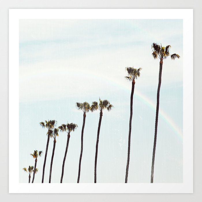 Rainbow Palms Art Print