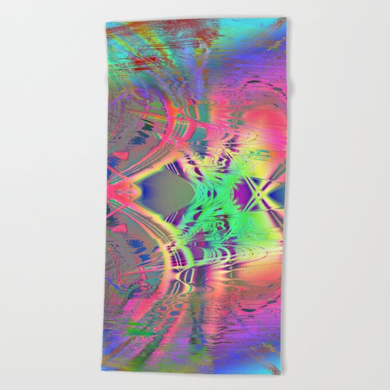 waves III plasticid Beach Towel