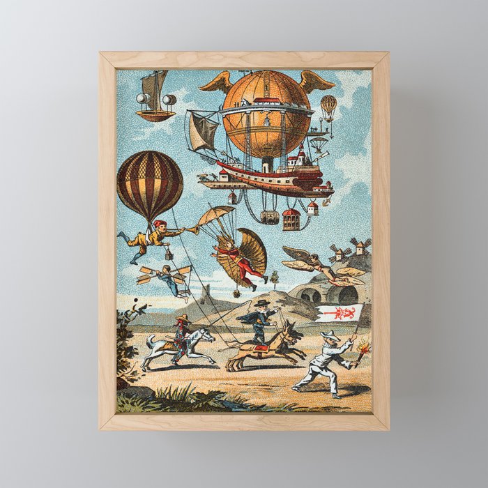 Hot Air Balloon - Early Flight VII Framed Mini Art Print