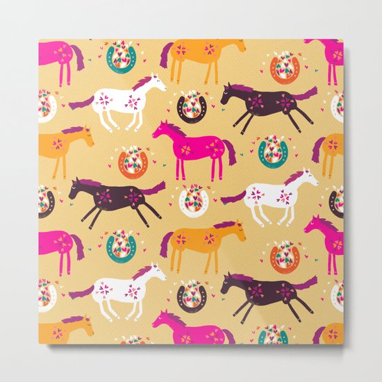 Lucky Horses Metal Print