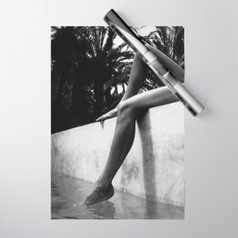 Dip your toes into the water, female form black and white photography - photographs Wrapping Paper