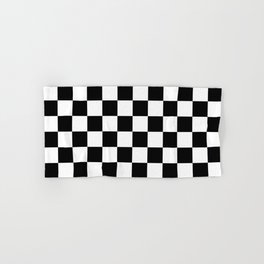 Checkered (Black & White Pattern) Hand & Bath Towel