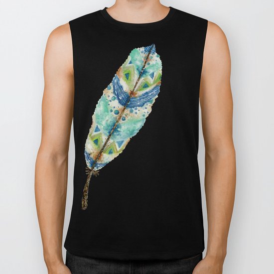 Seaside Feather Biker Tank
