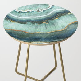 Gold Turquoise Agate Side Table