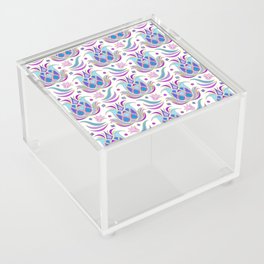 Luxe Pineapple // Peacock on White Acrylic Box