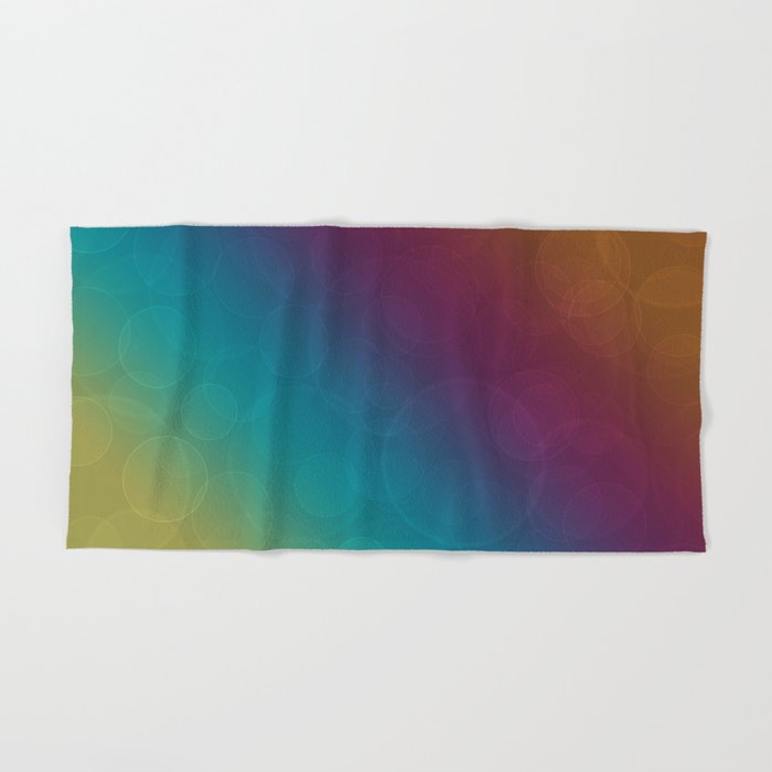 Bohek Bubbles on Rainbow of Color - Ombre multi Colored Spheres Hand & Bath Towel