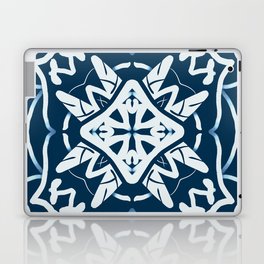 Blue and White Mandala Art - Drama 1 Laptop Skin
