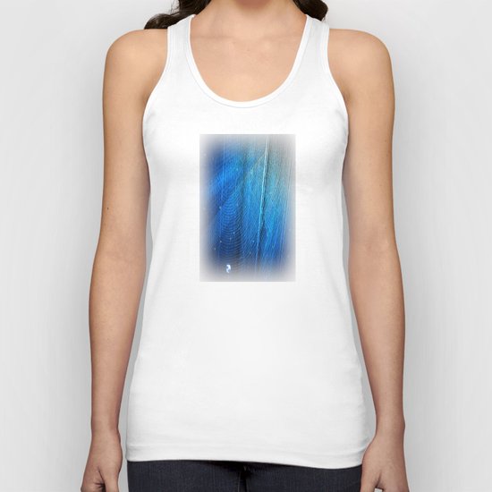 Raindrop on Blue Web Unisex Tank Top
