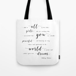 hillary clinton quote Tote Bag