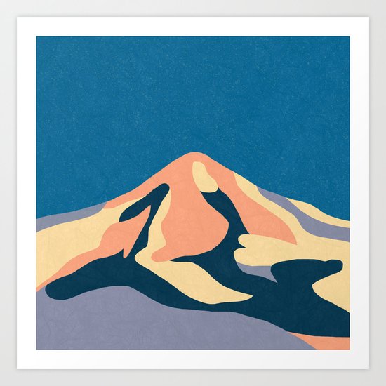 Over The Sunset Mountains Art Print