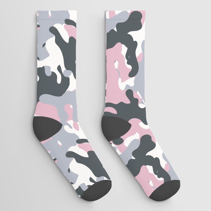 Pink Army Camo Camouflage Pattern Socks