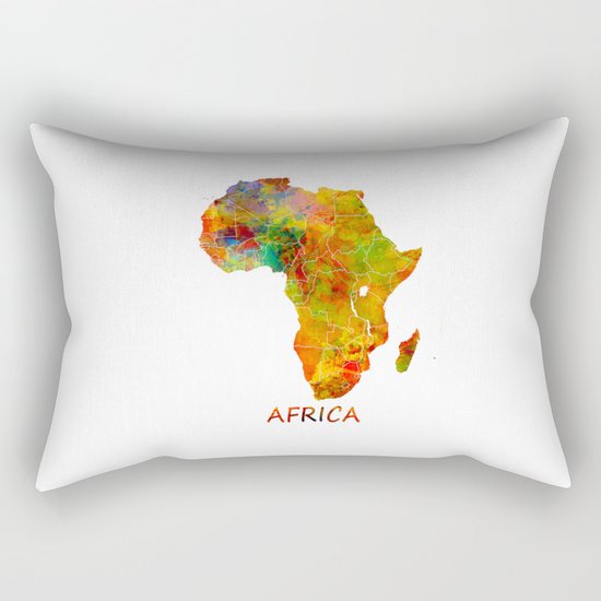 Africa map colored Rectangular Pillow