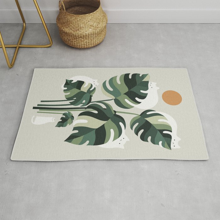 Cat and Plant 11 Rug