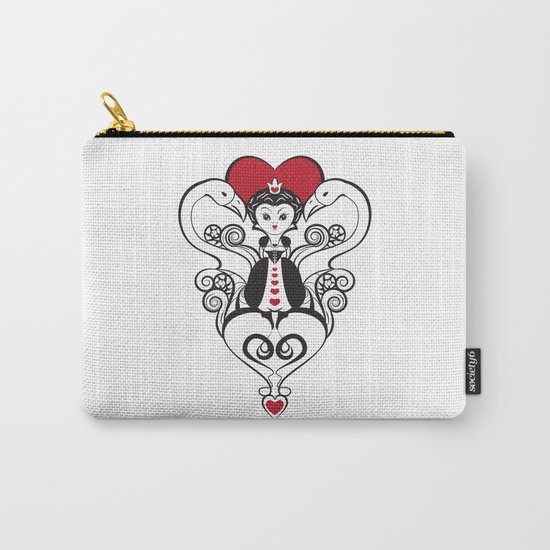 Queen of Hearts | black, white and red Carry-All Pouch