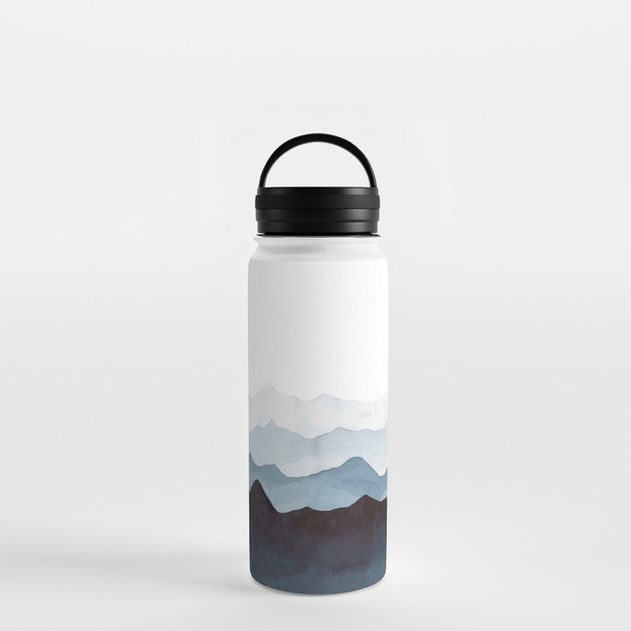 Indigo Mountains Landscape Water Bottle