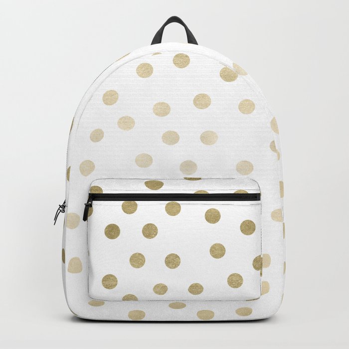 Stylish Gold Polka Dots Backpack