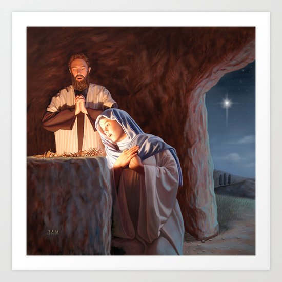 God in a Manger Art Print