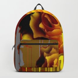  GOLDEN ANTIQUE ROSE MODERN GREY ART STYLE Backpack