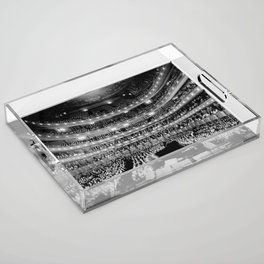 Metropolitan Opera House, New York City black and white photography / black and white photographs Acrylic Tray