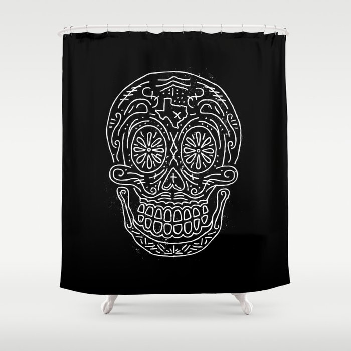 Texas Sugar Skull Shower Curtain By Sanctuaryprintshop Society6