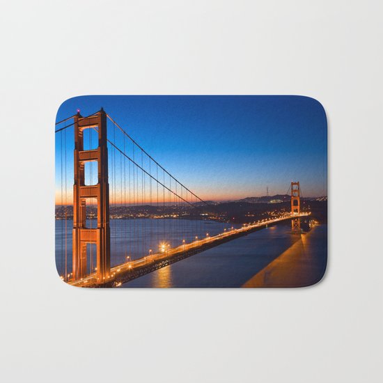 Golden Gate Dawn Bridge Bath Mat
